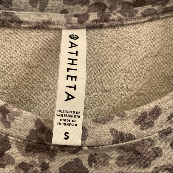 Athleta Studio to Street Splatter Print Crewneck Sweatshirt - Size Small - Picture 6 of 9